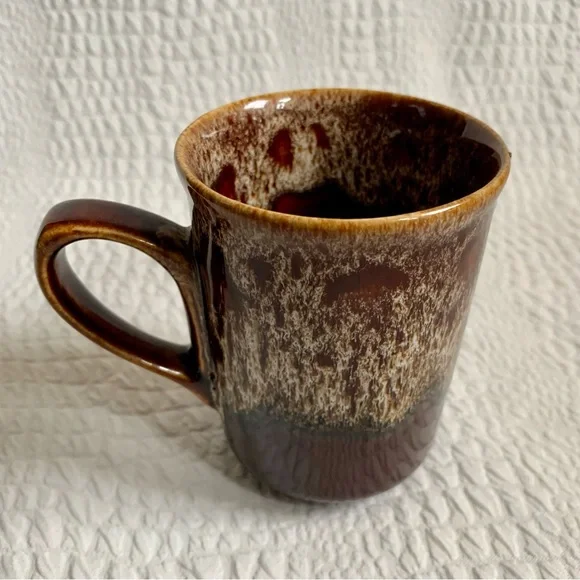 Fosters Pottery Cornwall Honeycomb Drip Glaze Cup/Mug & Saucer Plate Set - Picture 8 of 8